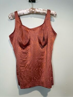 Ruby Ribbon Terracotta Simply Smooth Pocket Cami 4X plus size Shapewear